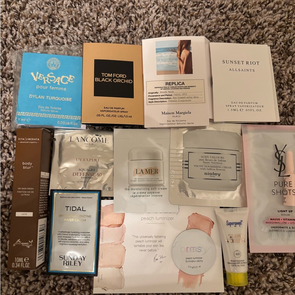 Assorted Luxury Sample Perfume & Skincare Bundle
